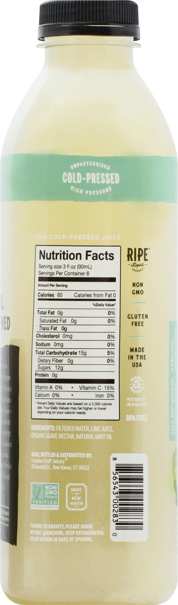 slide 6 of 13, Ripe Bar Juice Agave Mojito Juice - 25.36 oz, 750 ml