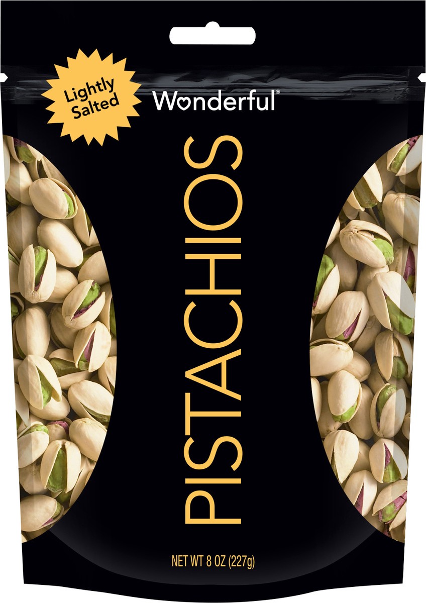 slide 2 of 3, Wonderful Pistachios, In Shell Roasted & Lightly Salted Pistachios, 8 Ounce Bag, 8 oz