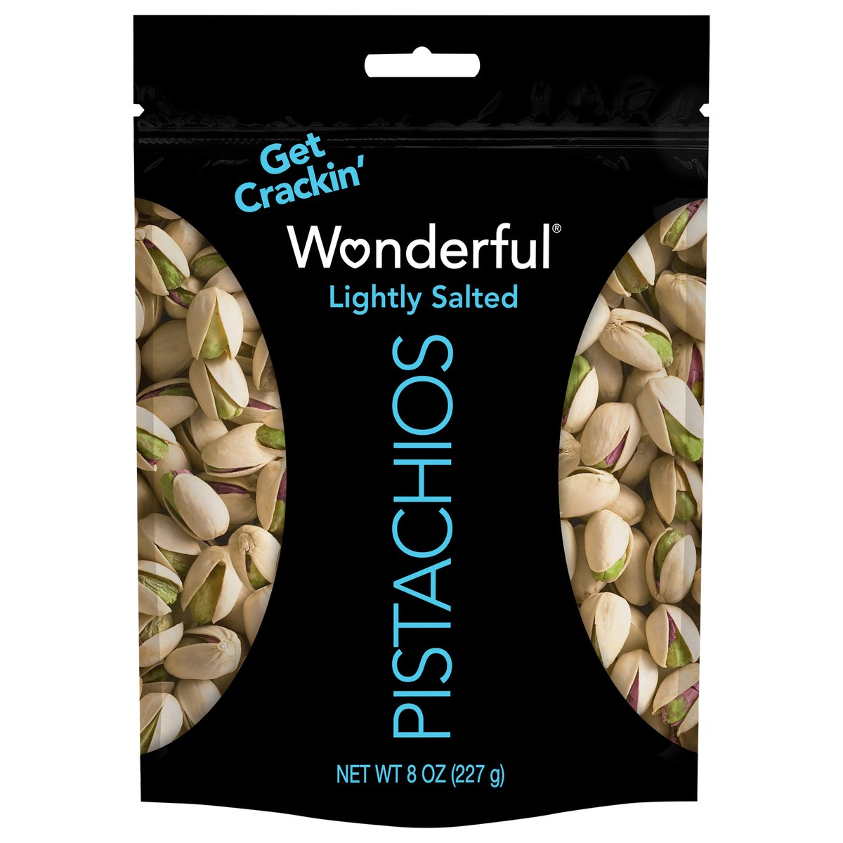 slide 1 of 3, Wonderful Pistachios, In Shell Roasted & Lightly Salted Pistachios, 8 Ounce Bag, 8 oz