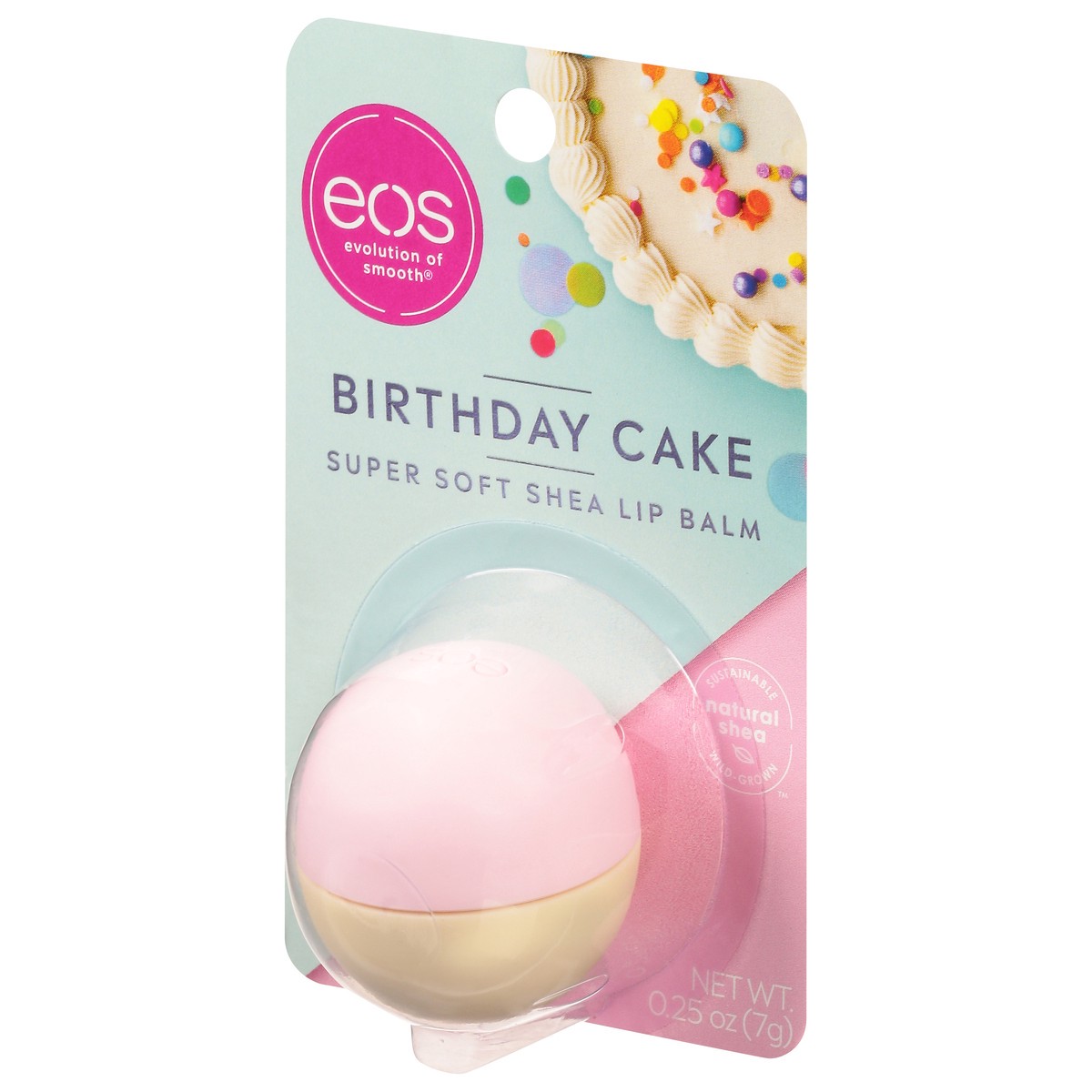 slide 3 of 9, eos Birthday Cake Super Soft Shea Lip Balm 0.25 oz, 0.25 oz
