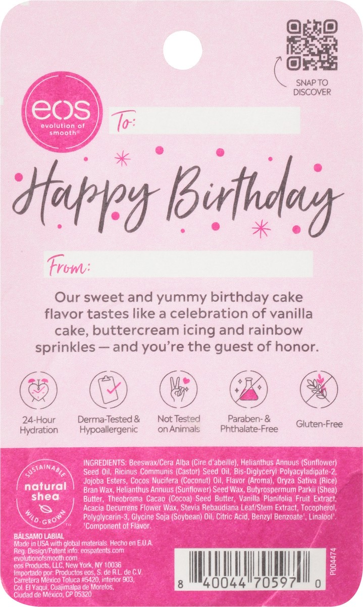 slide 5 of 9, eos Birthday Cake Super Soft Shea Lip Balm 0.25 oz, 0.25 oz