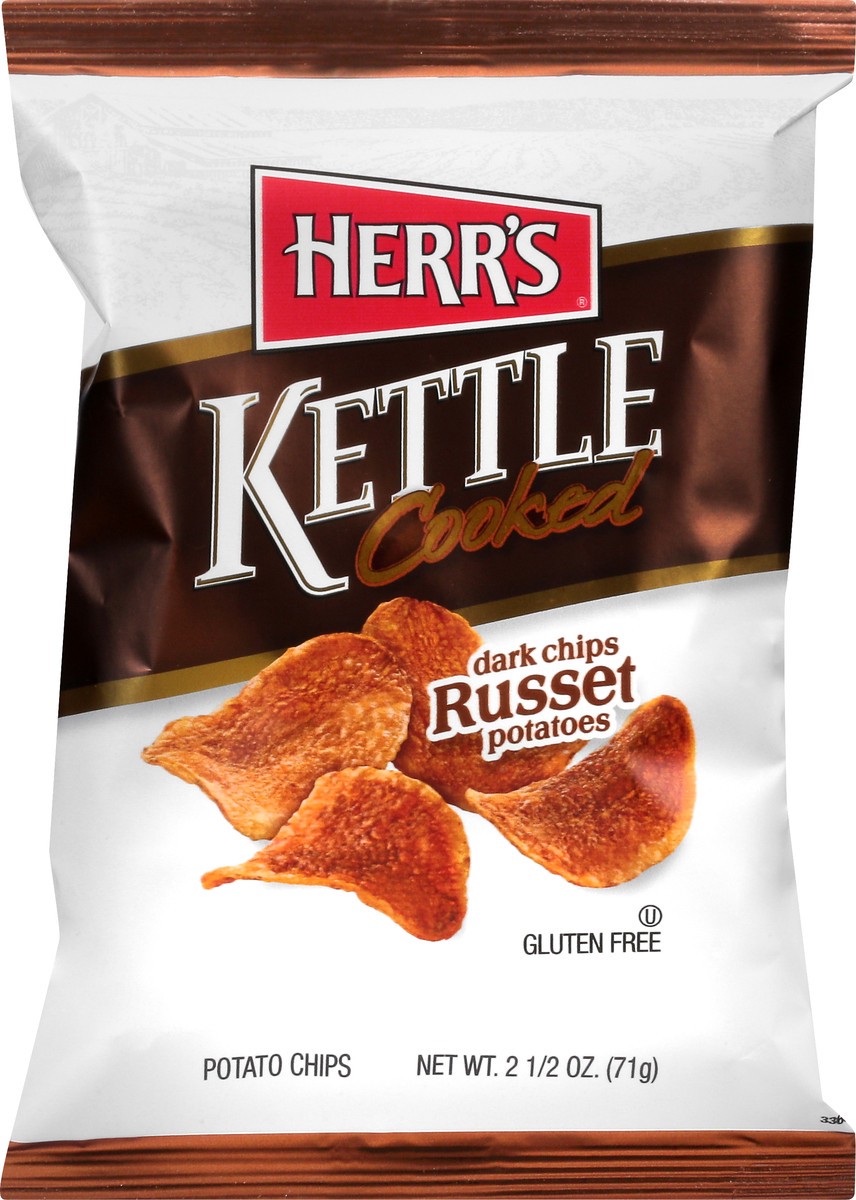 slide 3 of 10, Herr's Kettle Cooked Dark Chips Russet Potatoes Potato Chips 2.5 oz, 2.5 oz