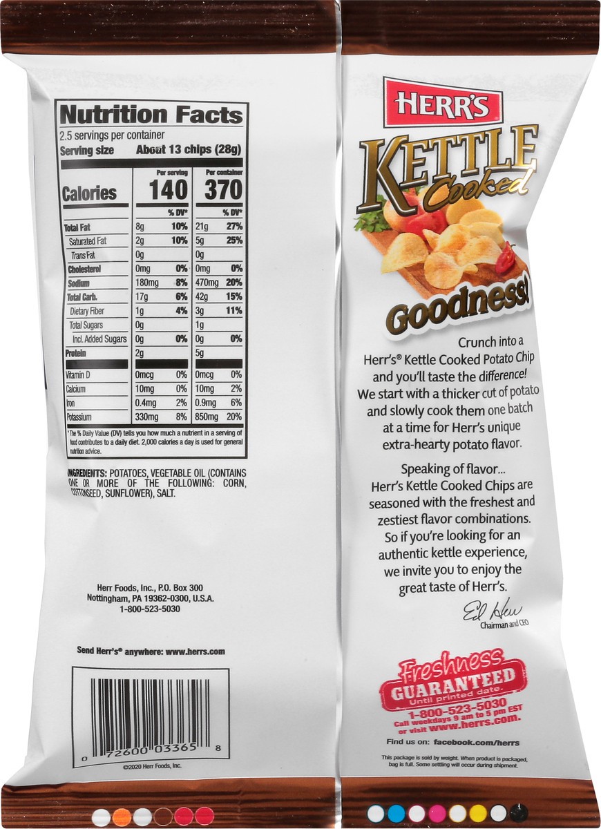 slide 9 of 10, Herr's Kettle Cooked Dark Chips Russet Potatoes Potato Chips 2.5 oz, 2.5 oz