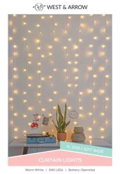 West & Arrow Cascading Curtain String Lights