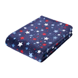 Havenstay Printed Plush Throw Star Splatter, 50 In X 70 In