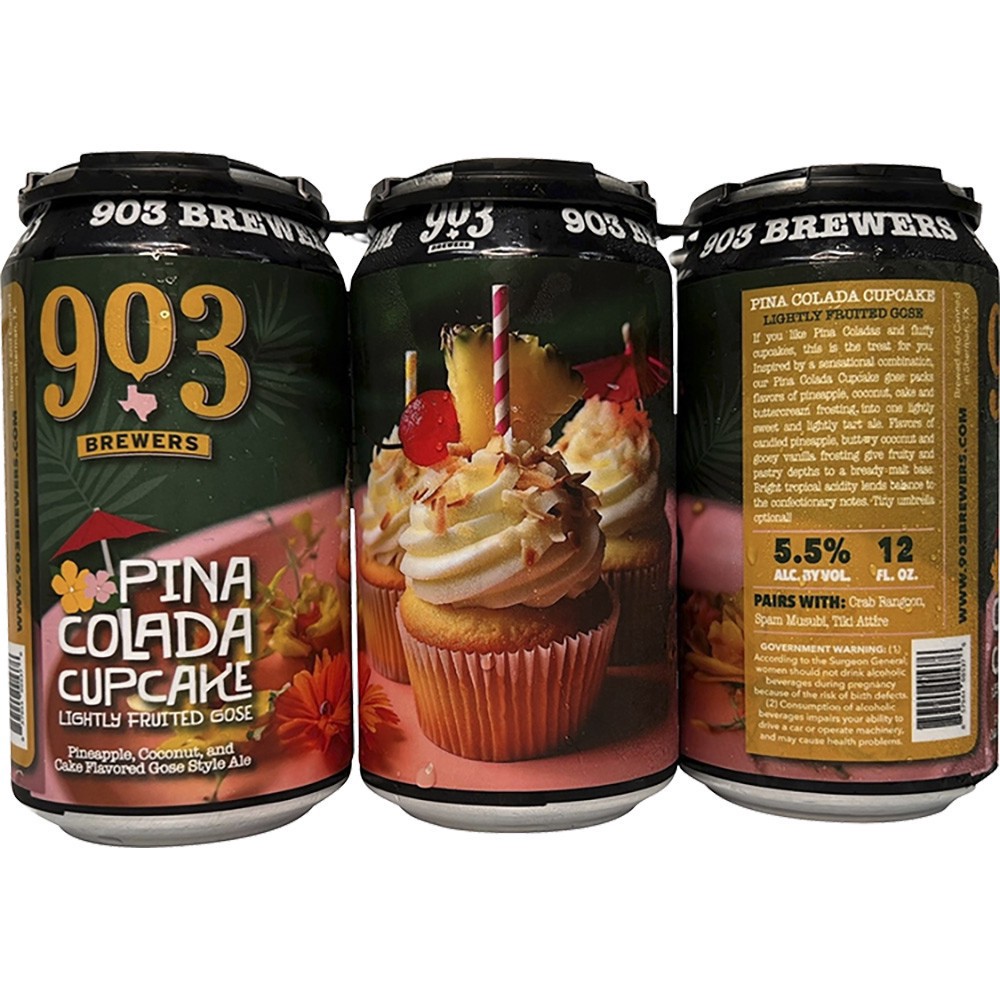 slide 1 of 1, 903 Brewers Pina Colada Cupcake, 6 ct; 12 oz