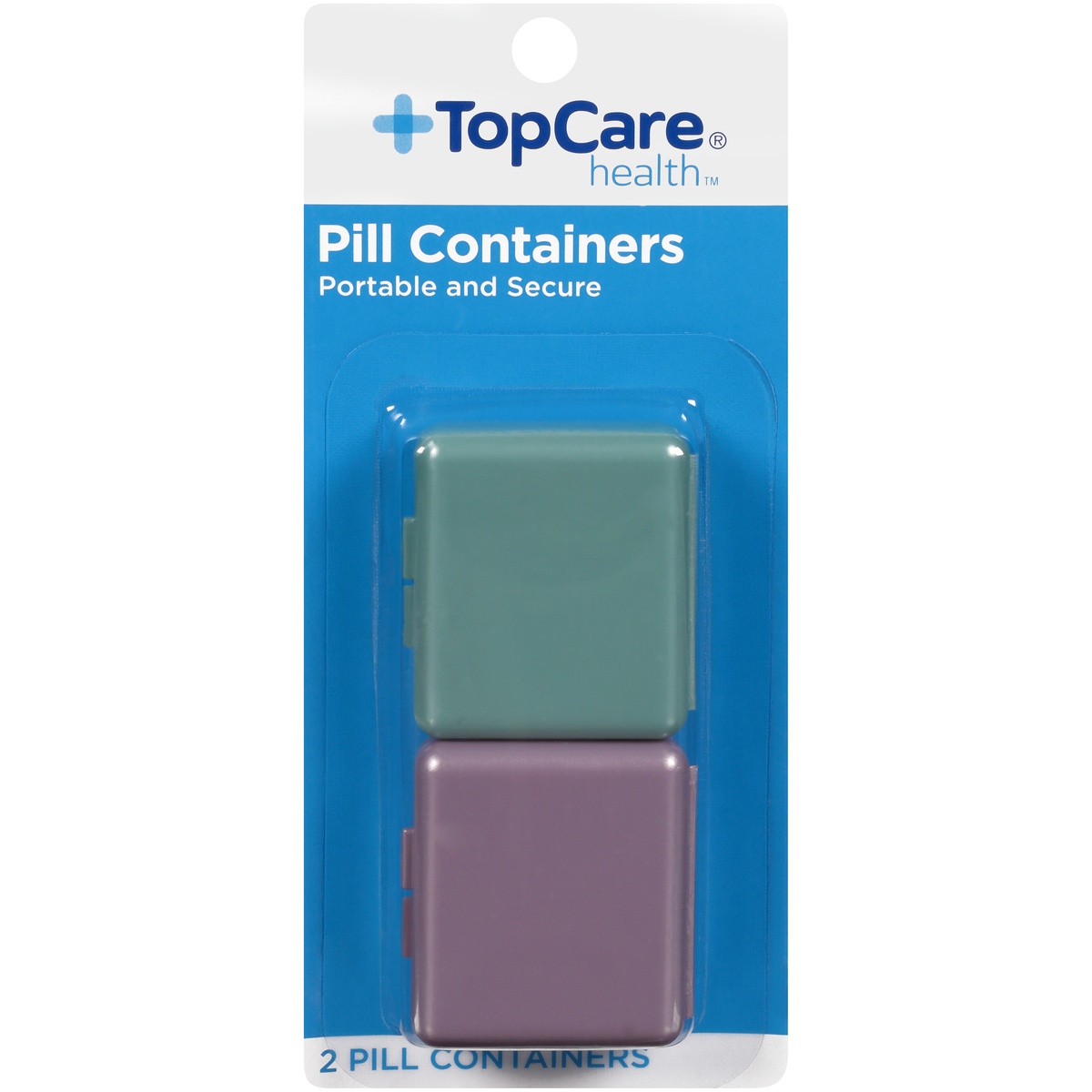 slide 1 of 1, TopCare Indestructo Pill Boxes, 2 ct