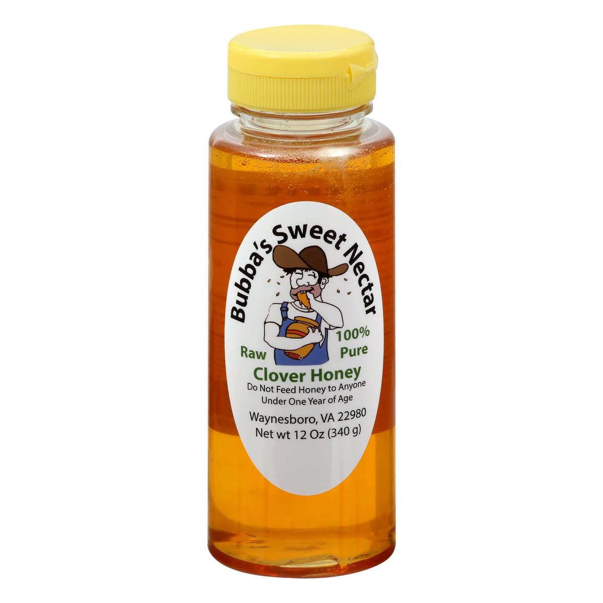 slide 1 of 1, Bubbas Sweet Nectar Raw 100% Pure Clover Honey 12 oz, 12 oz