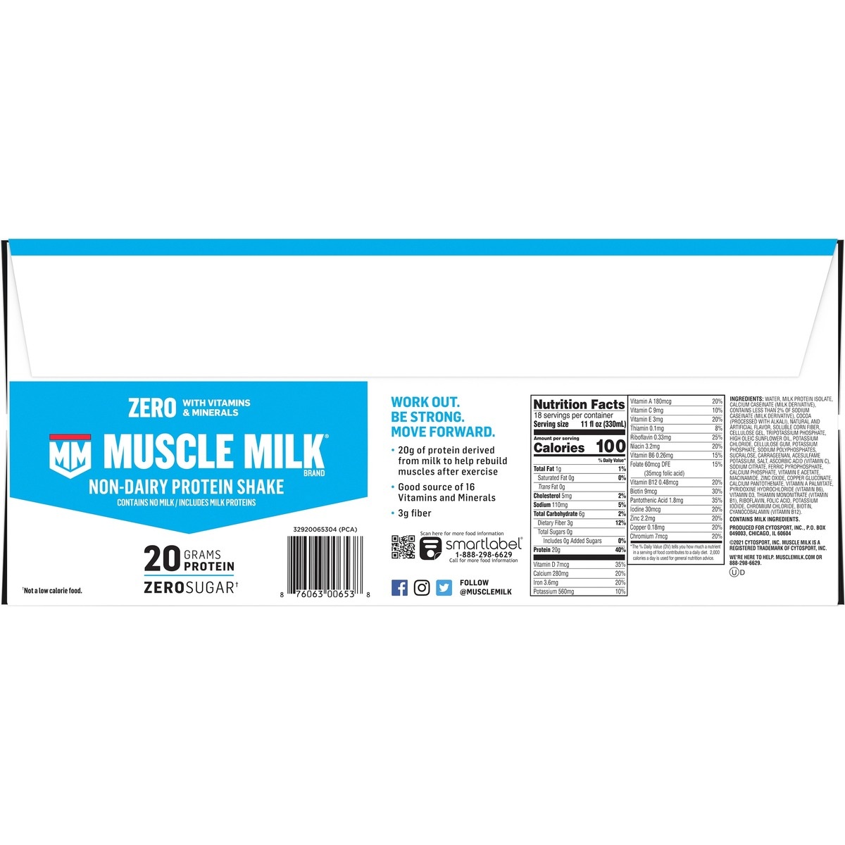 slide 3 of 7, Muscle Milk Light Protein Shake Chocolate, 18 ct; 11 oz
