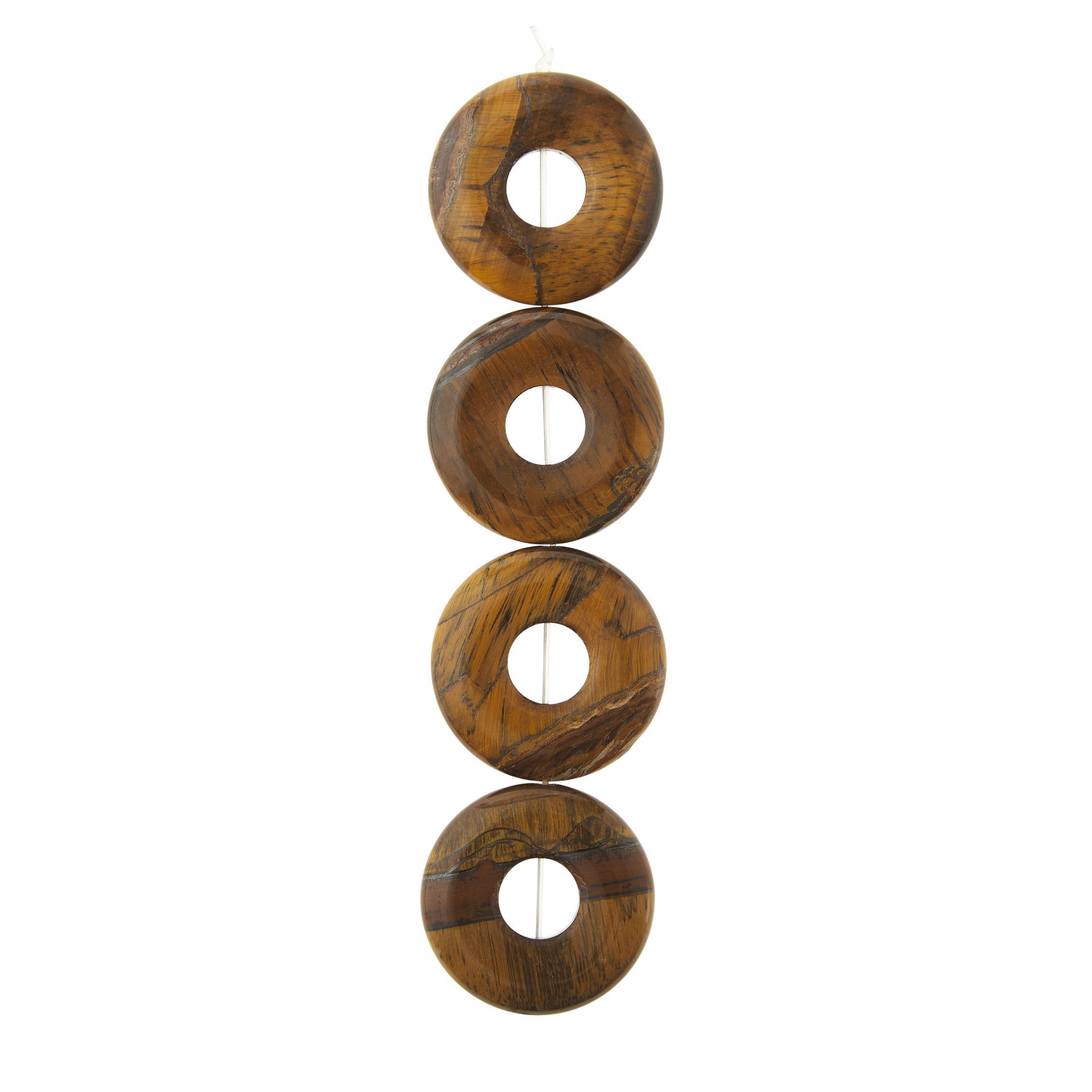 slide 2 of 3, Tiger Eye Loop Beads, 30mm By Bead Landing, 30 mm