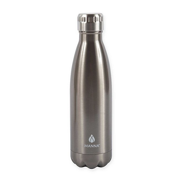 slide 1 of 1, Manna Organics Vogue Stainless Steel Double Wall Water Bottle - Stainless Steel, 17 oz