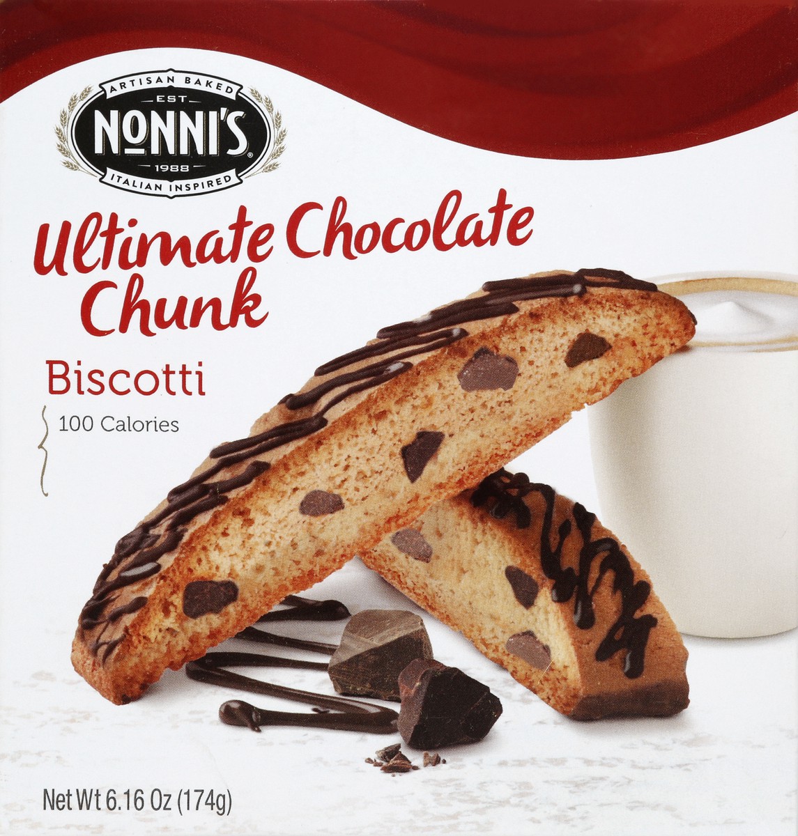 slide 4 of 4, Nonni's Biscotti - Ultimate Chocolate Chunk, 6.16 oz