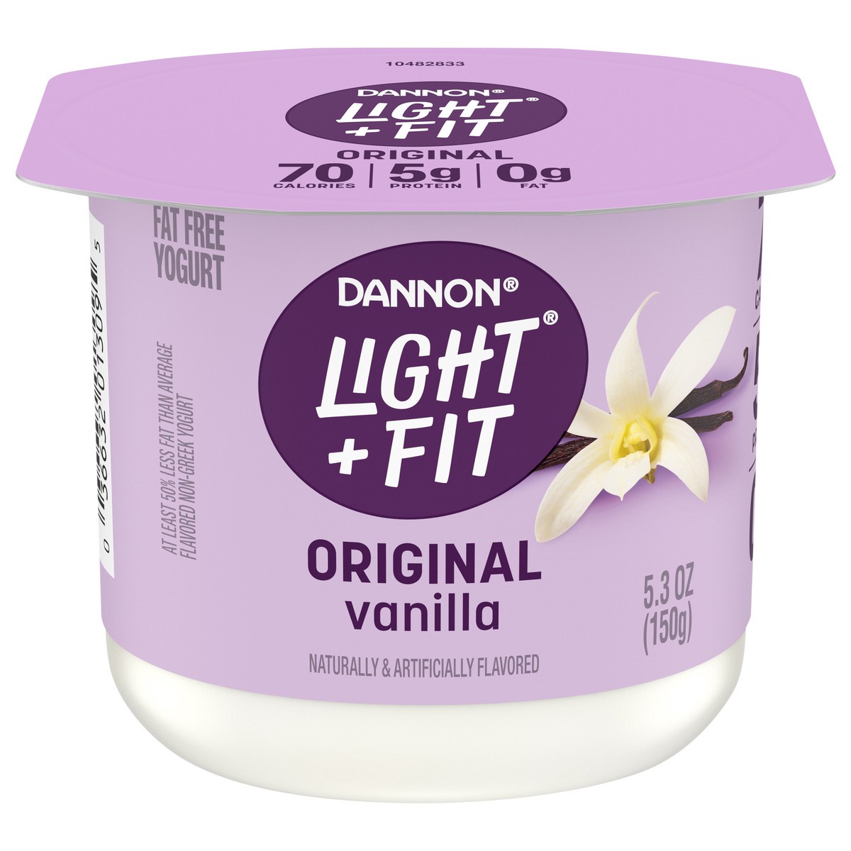 slide 1 of 5, Dannon Light + Fit Vanilla Original Nonfat Yogurt, 5.3 OZ Cup, 5.3 oz