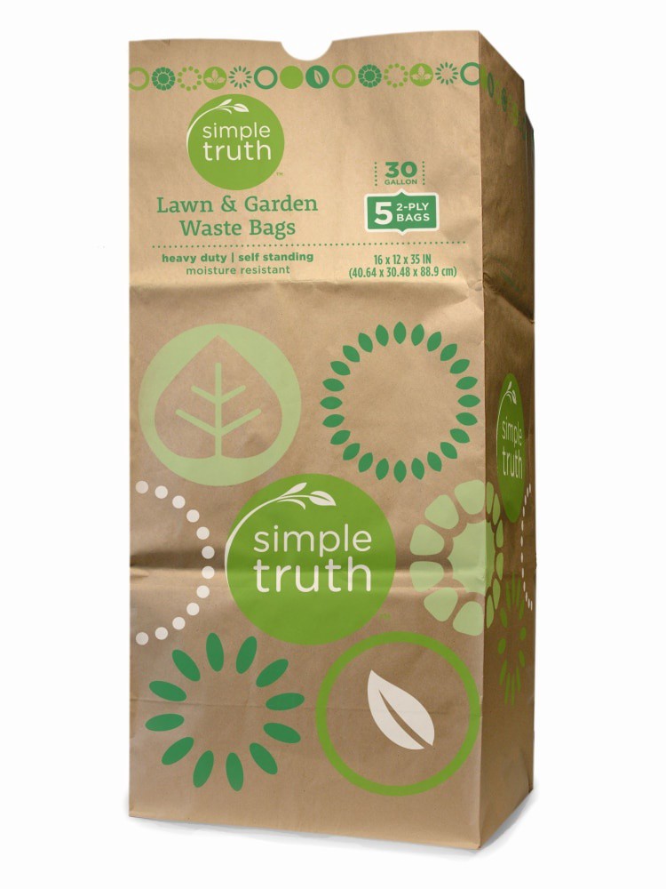 slide 2 of 3, Simple Truth 30 Gallon Lawn & Garden Waste Bags, 5 ct