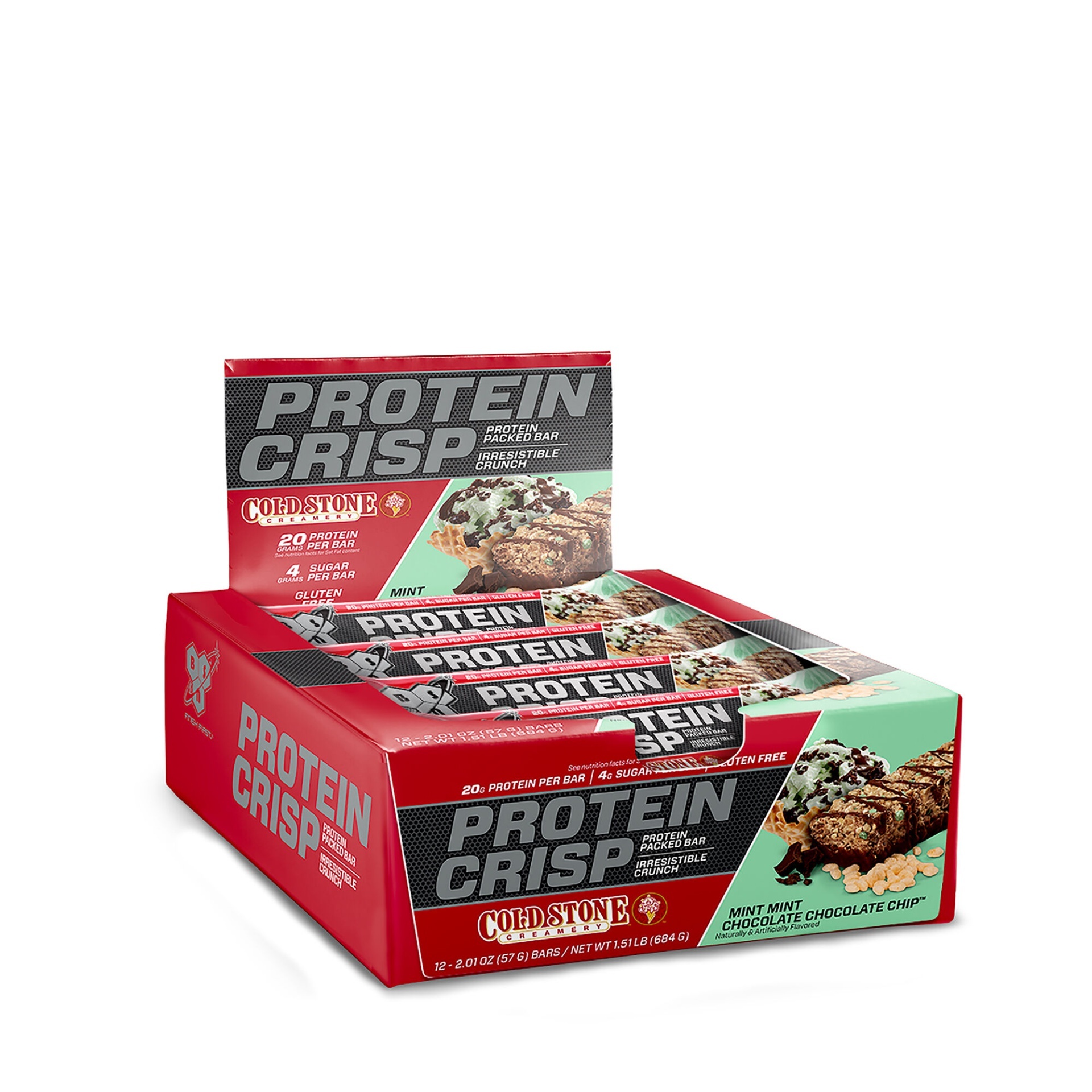 slide 1 of 1, BSN Protein Crisp - Mint Mint Chocolate Chocolate Chip, 12 ct