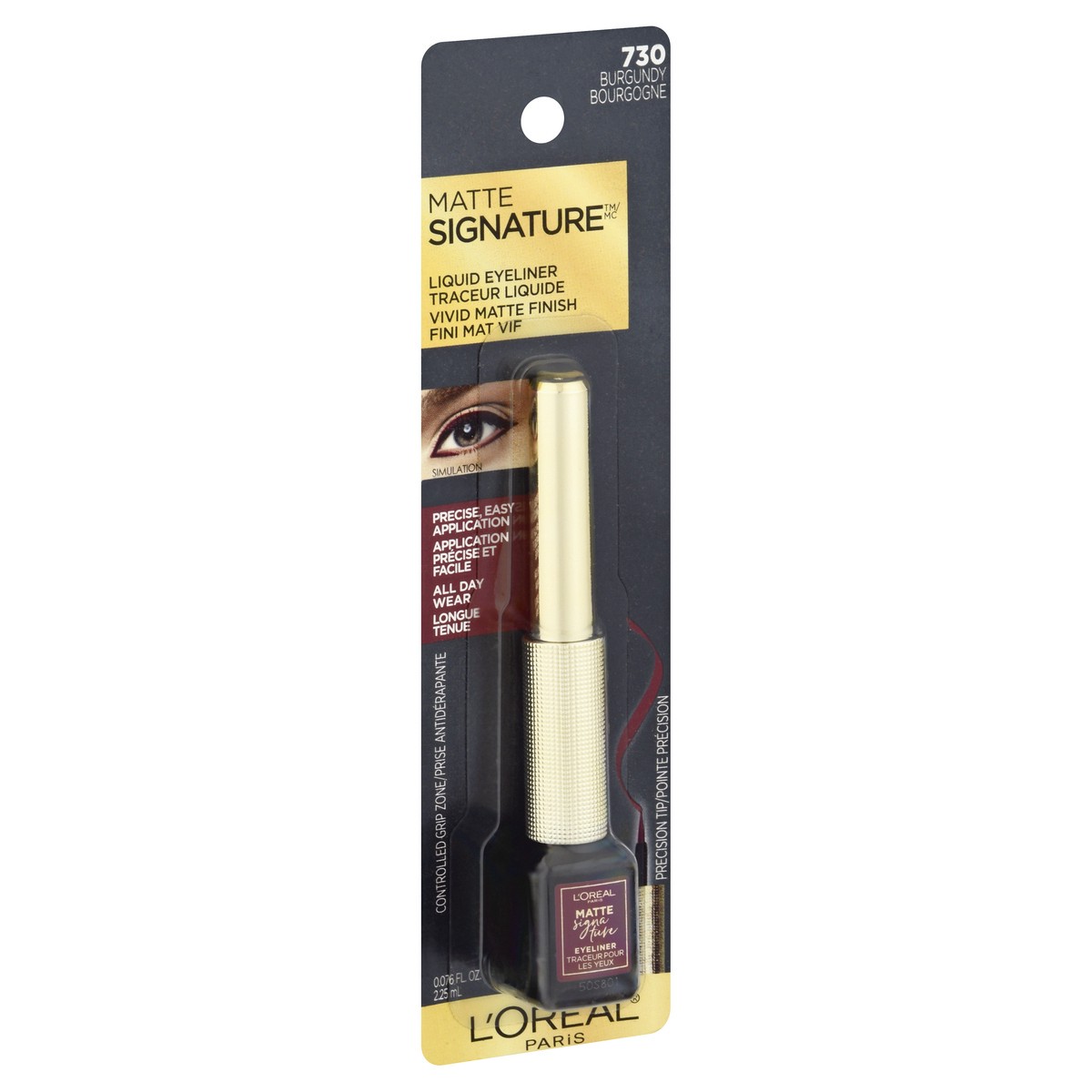 slide 2 of 9, L'Oréal Matte Signature Liquid Dip Eyeliner, Burgundy, 1 ct