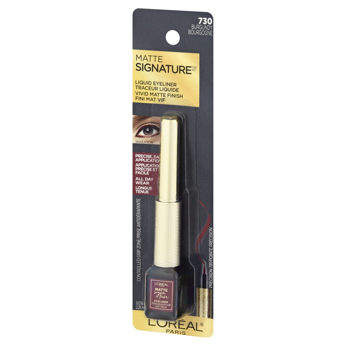 slide 5 of 9, L'Oréal Matte Signature Liquid Dip Eyeliner, Burgundy, 1 ct