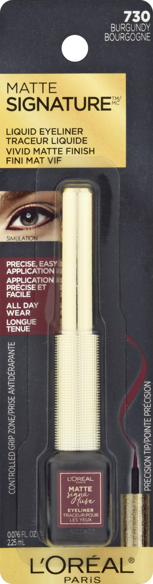 slide 4 of 9, L'Oréal Matte Signature Liquid Dip Eyeliner, Burgundy, 1 ct