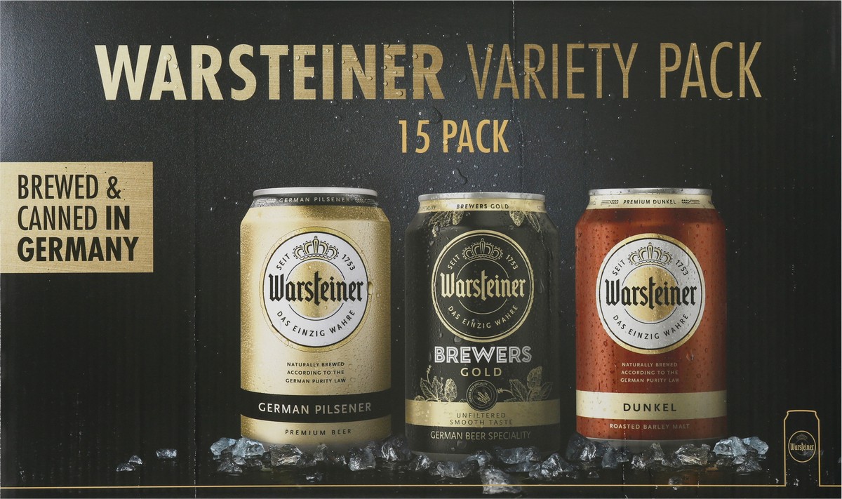 slide 5 of 9, Warsteiner Variety Pack Premium 15Pk Cans, 15 ct; 12 fl oz