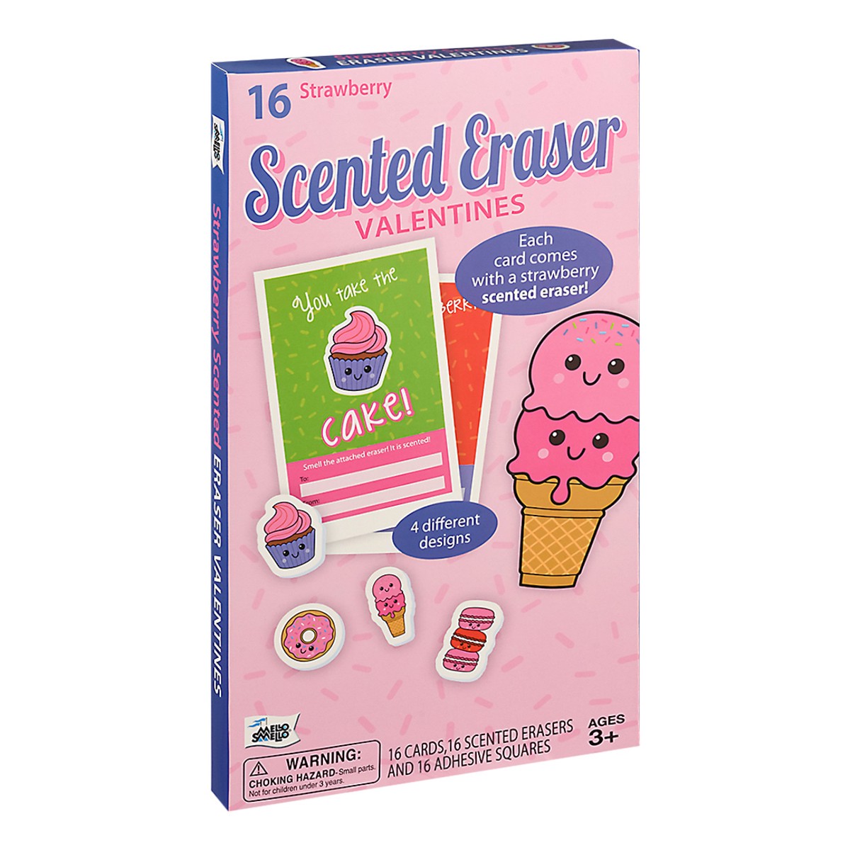 slide 8 of 10, Mello Smello Scented Strawberry Treats Eraser Kit, 16 ct, 16 ct