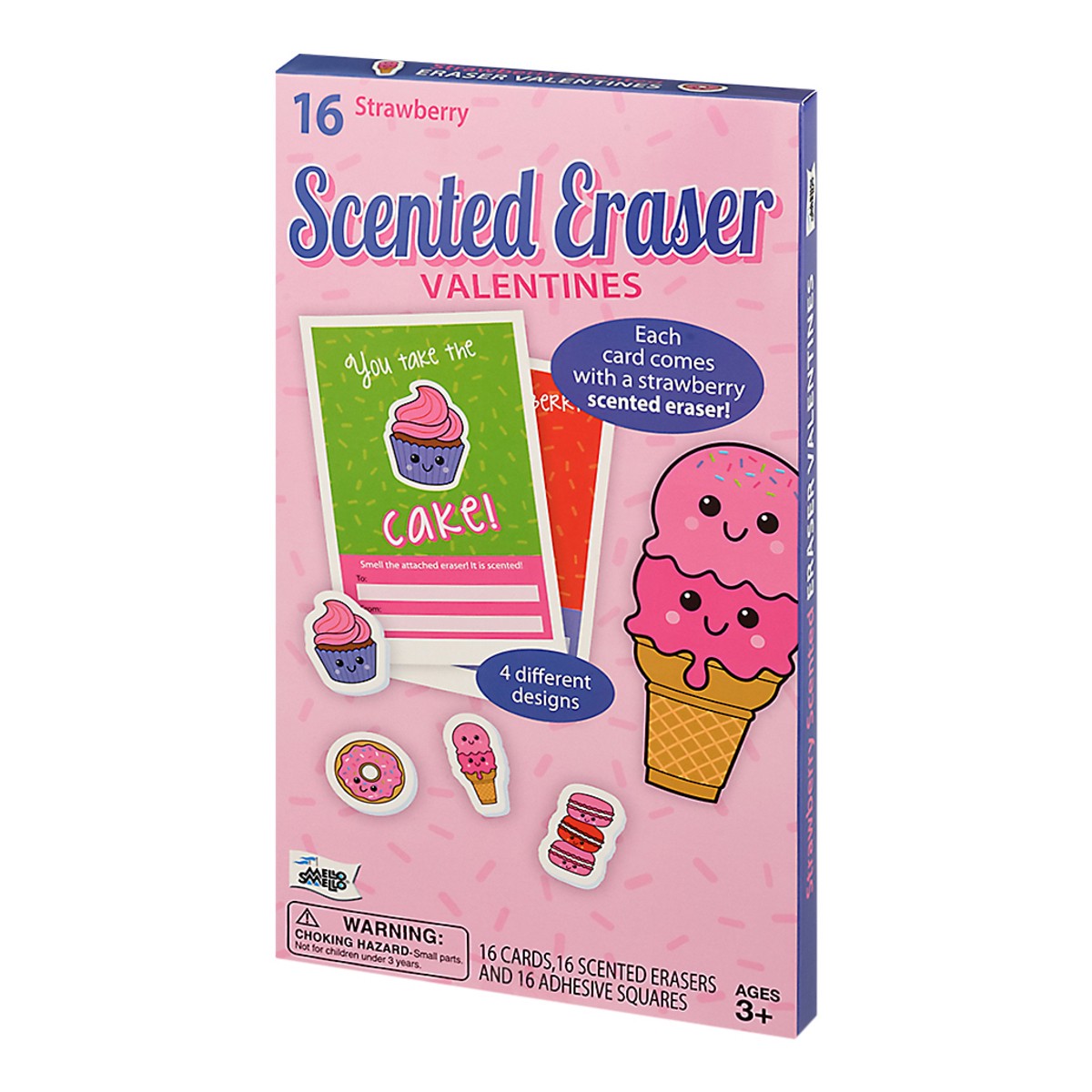 slide 9 of 10, Mello Smello Scented Strawberry Treats Eraser Kit, 16 ct, 16 ct