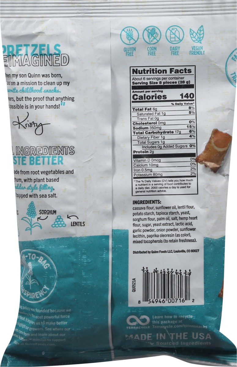 slide 7 of 9, Quinn Plant Based Cheezy Filled Pretzel, 5.8 oz