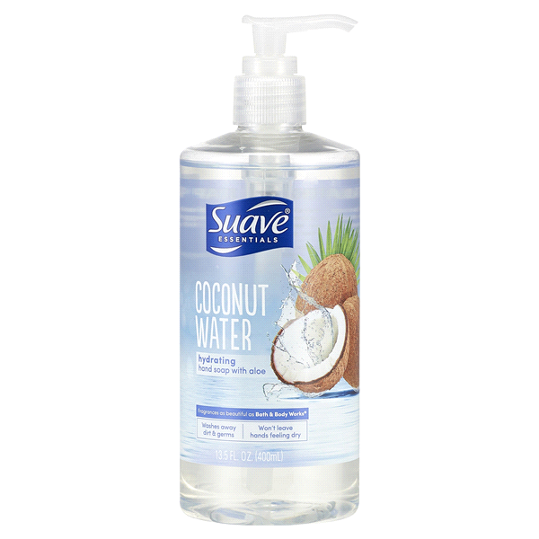 slide 1 of 1, Suave Essentials Hydrating Liquid Hand Soap Coconut Water, 13.5 oz