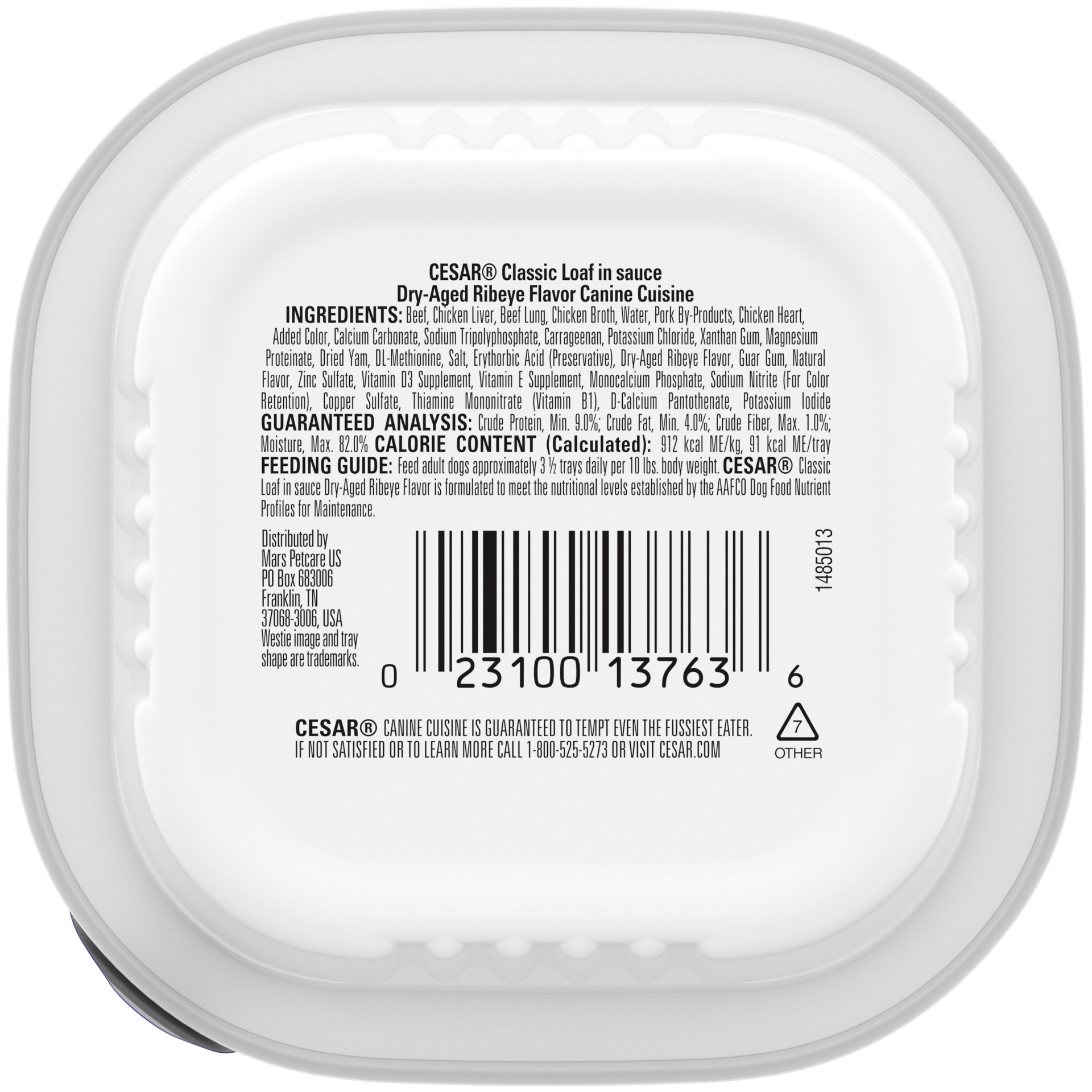 slide 2 of 7, Cesar Classic Loaf In Sauce Adult Soft Wet Dog Food Dry-Aged Ribeye Flavor, 3.5 oz