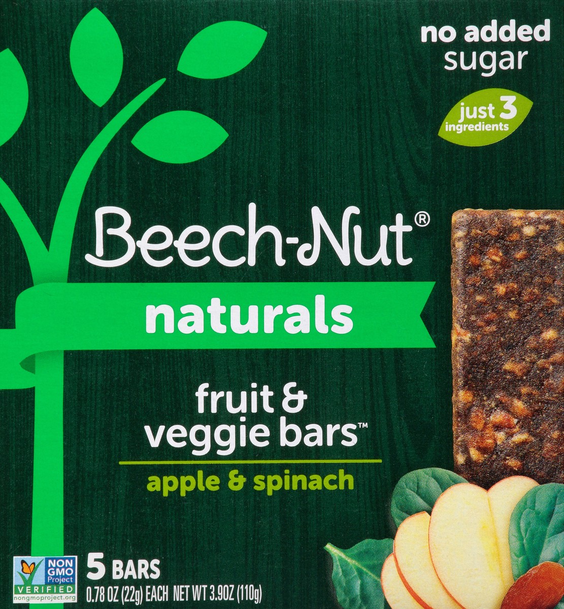 slide 4 of 14, Beech-Nut Naturals Apple & Spinach Fruit & Veggie Bars, 5 ct