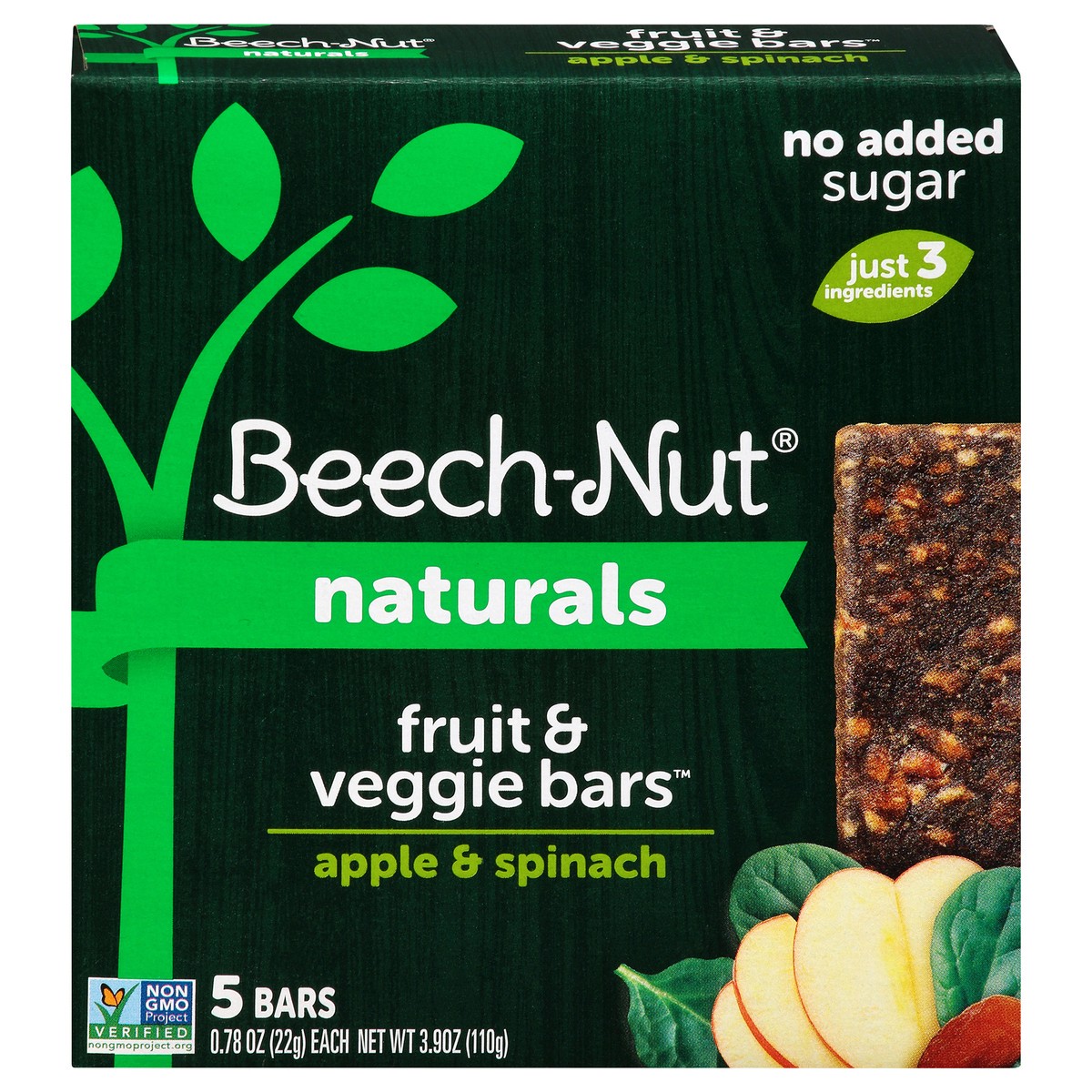 slide 1 of 14, Beech-Nut Naturals Apple & Spinach Fruit & Veggie Bars, 5 ct