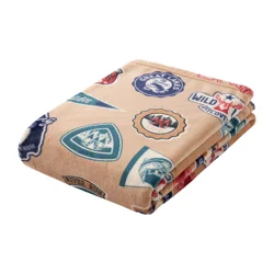 Havenstay Printed Plush Throw Camp Patches, 50 in x 70 in