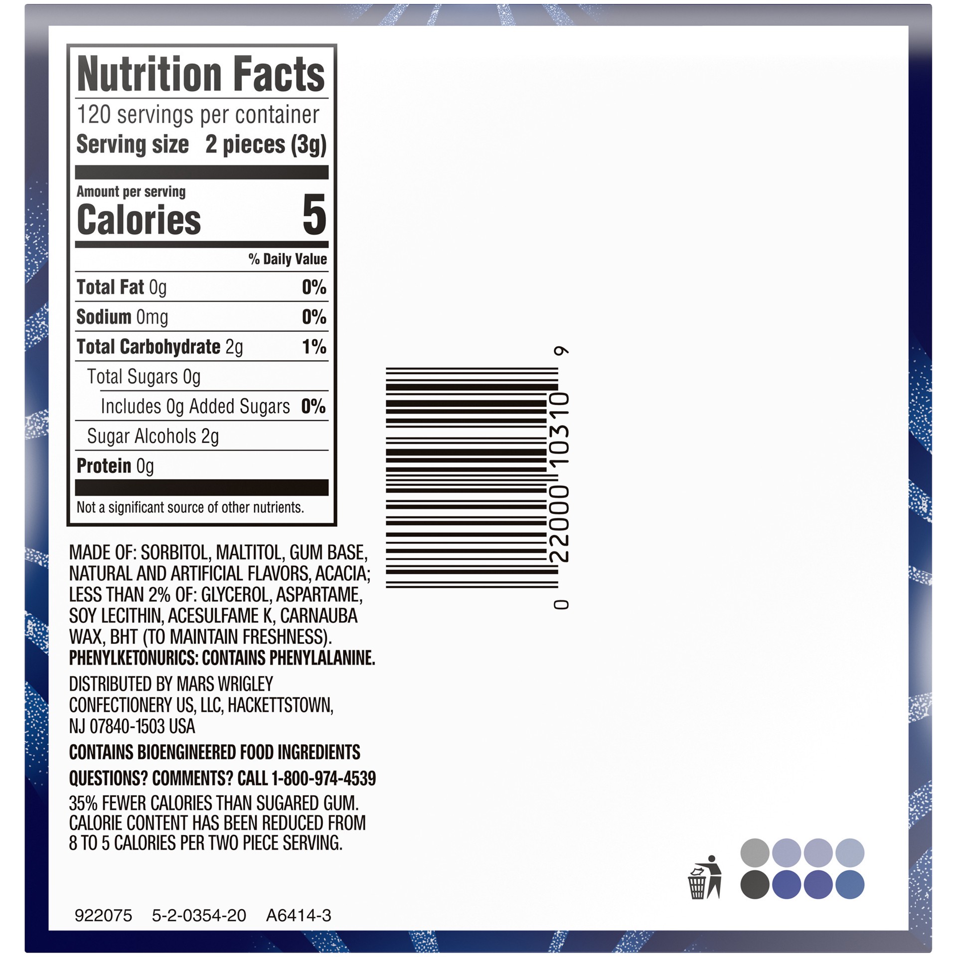 slide 4 of 5, Eclipse Sugar Free Winterfrost Gum 4 ea, 4 ct