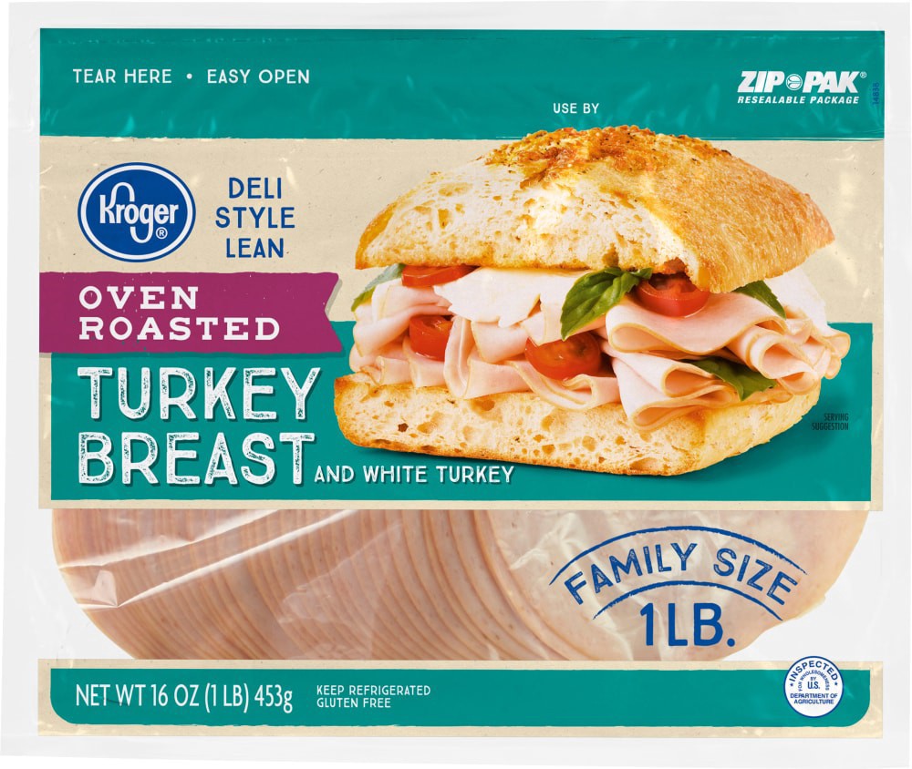 slide 2 of 3, Kroger Oven Roasted Turkey Breast, 16 oz