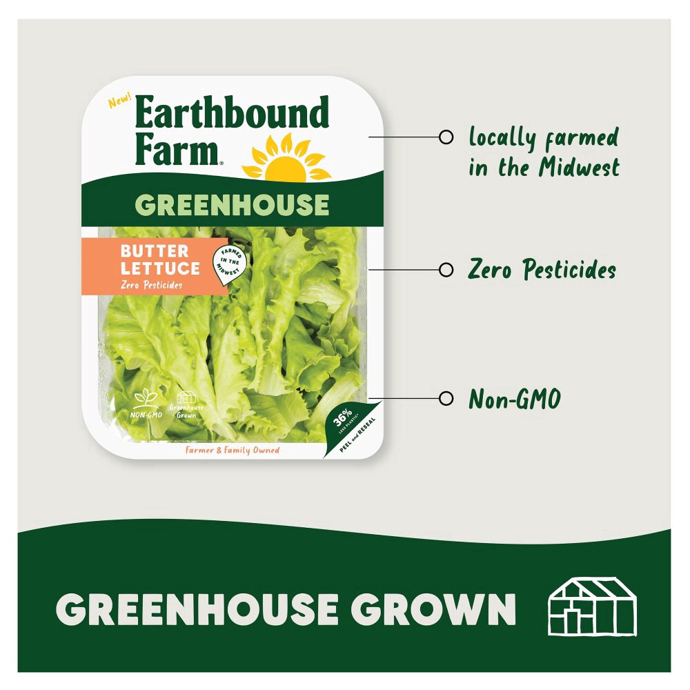 slide 5 of 5, Earthbound Farm® Greenhouse Butter Lettuce, 4 oz