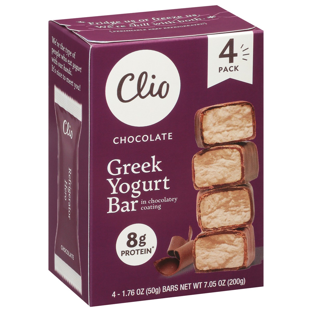 slide 2 of 9, Clio Greek Chocolate Yogurt Bar Bars - 4 ct, 4 ct