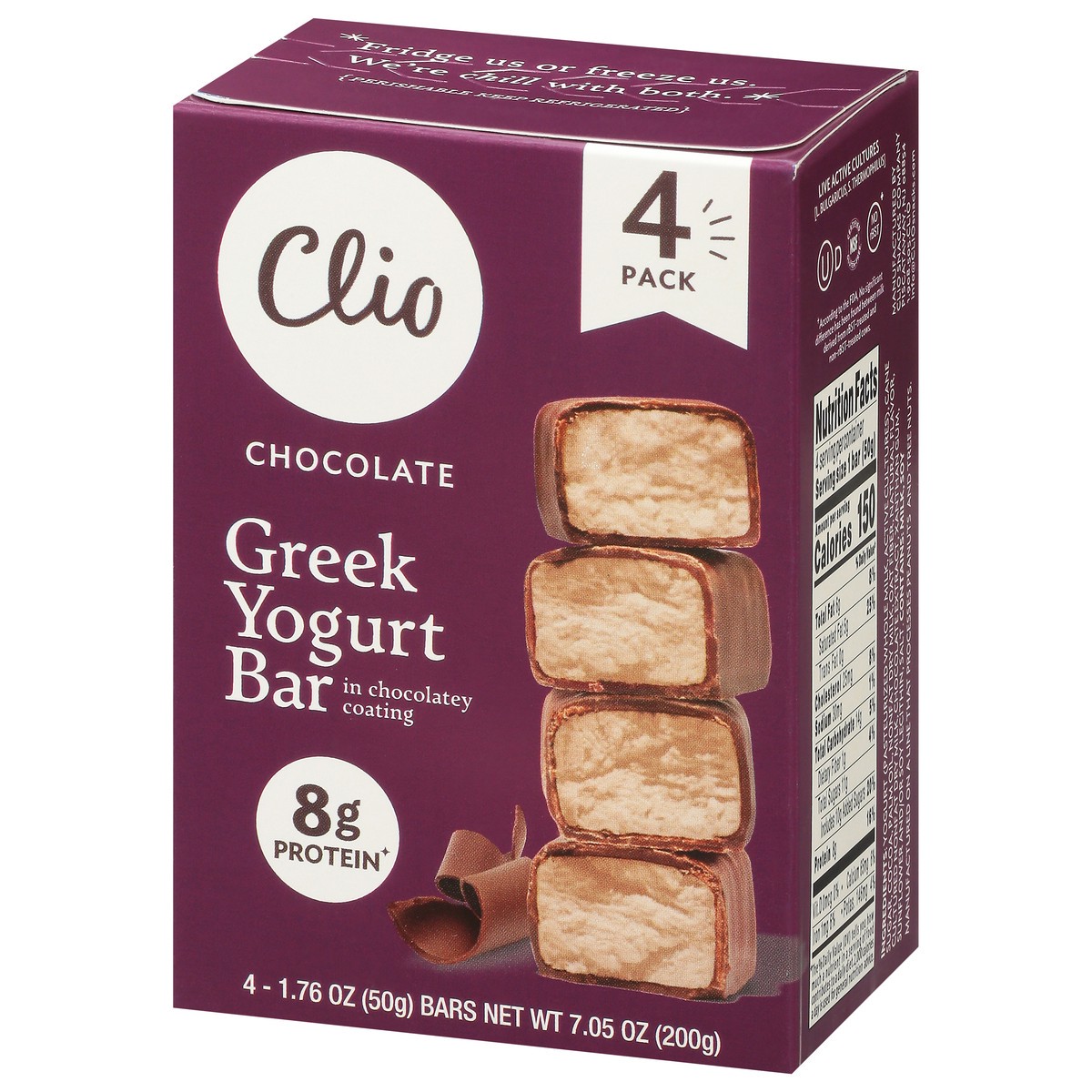 slide 3 of 9, Clio Greek Chocolate Yogurt Bar Bars - 4 ct, 4 ct