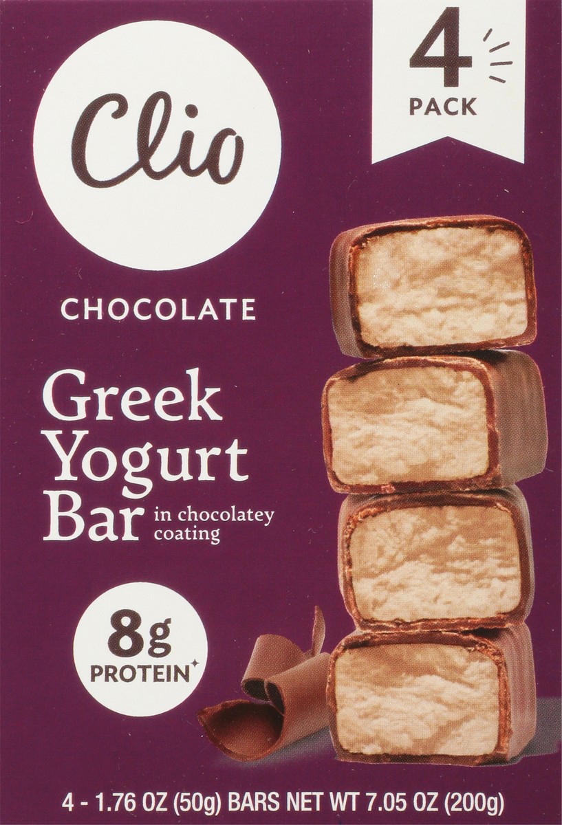 slide 6 of 9, Clio Greek Chocolate Yogurt Bar Bars - 4 ct, 4 ct