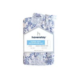 Havenstay Washed Sheets, Standard, Blue