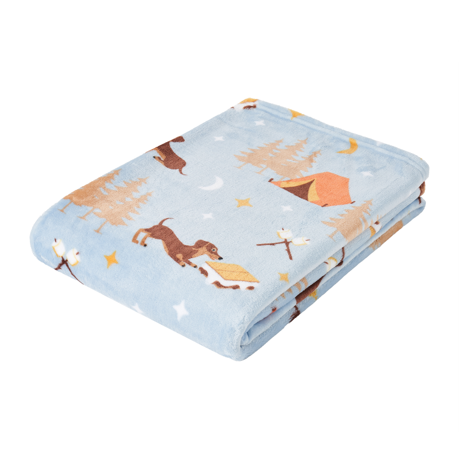 slide 1 of 6, Havenstay Printed Plush Throw Smore Dogs, 50 In X 70 In, 50 inx70 in