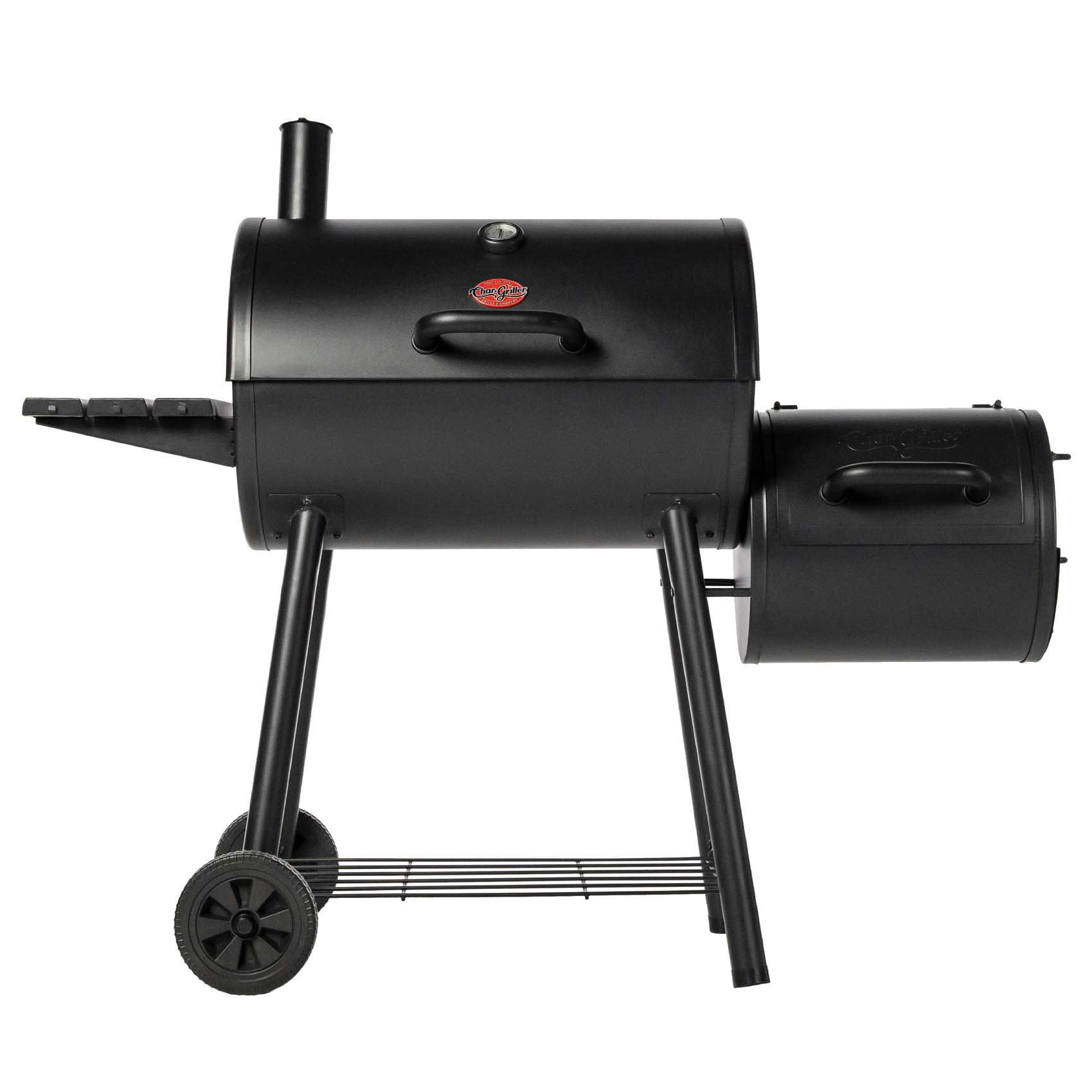 slide 1 of 1, Char-Griller Smokin' Pro Barrel Grill & Offset Smoker, 50 in x 60 in