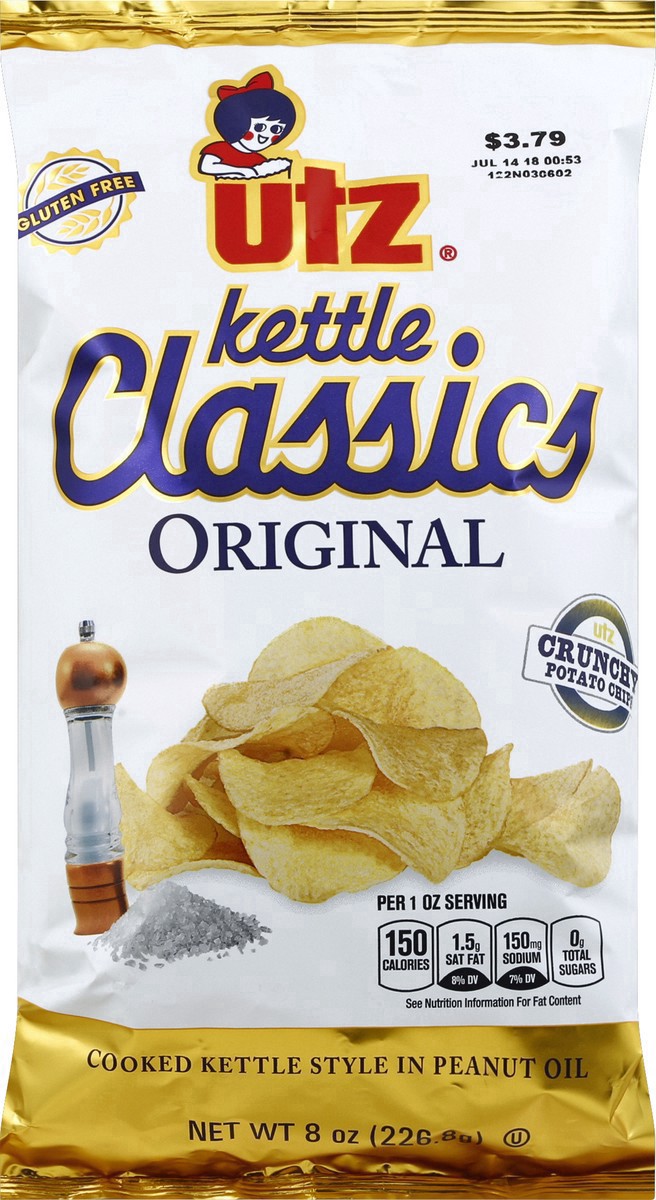 slide 5 of 14, Utz Potato Chips 8 oz, 8 oz