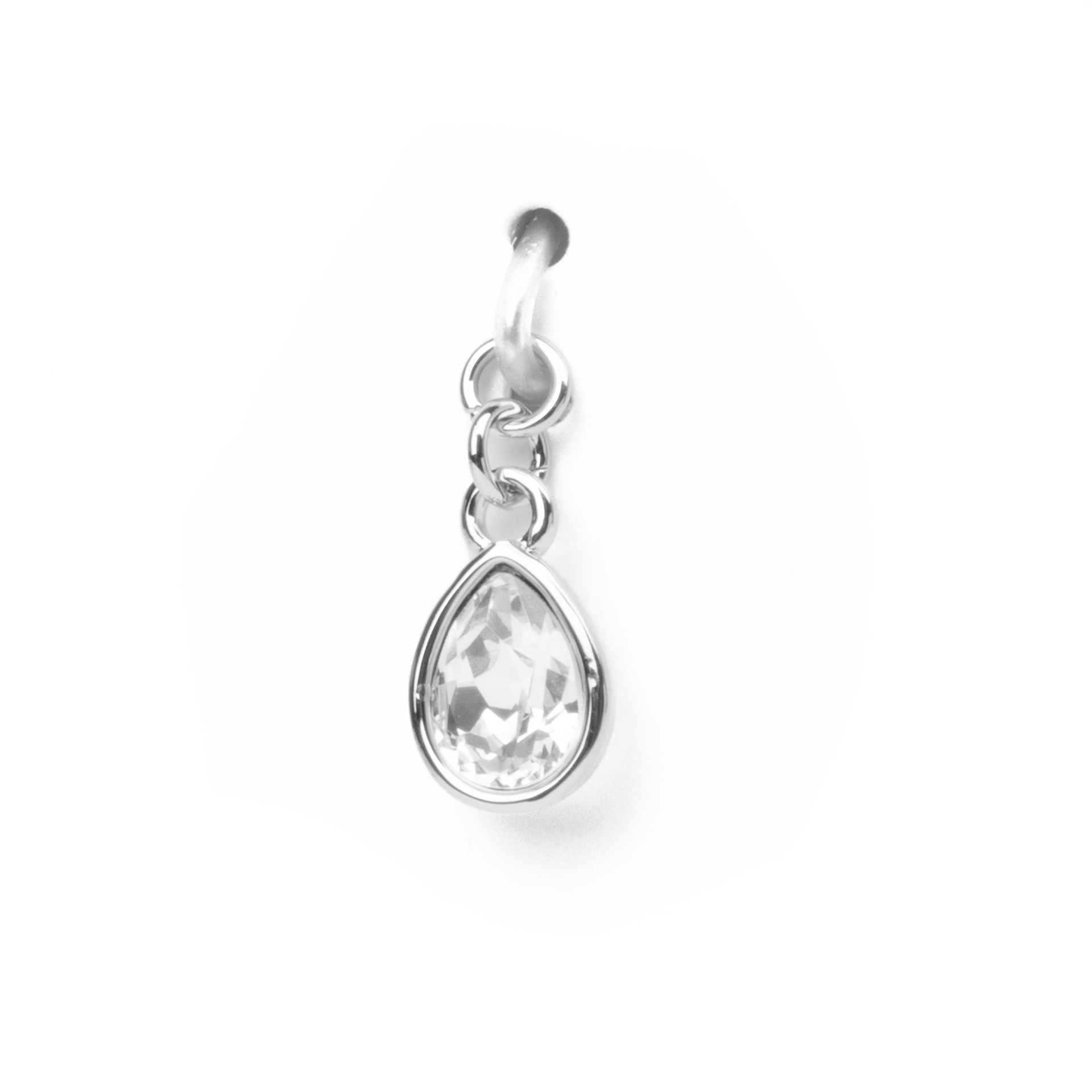 slide 2 of 5, Clear Austrian Crystal Pear Cut Charm By Bead Landing, 6mm x 4mm