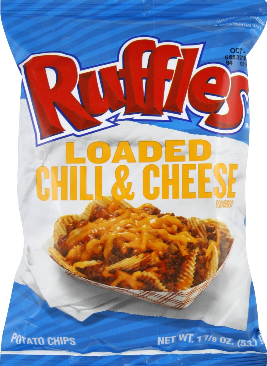 slide 5 of 6, Ruffles Loaded Chili & Cheese Potato Chips, 1 ct