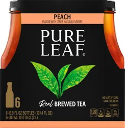 Pure Leaf Real Brewed Tea Peach 16.9 Fl Oz 6 Count