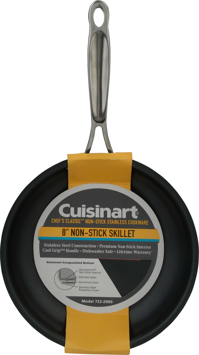 slide 1 of 9, Cuisinart Classic Stainless Steel Non-Stick 8" Skillet, 1 ct