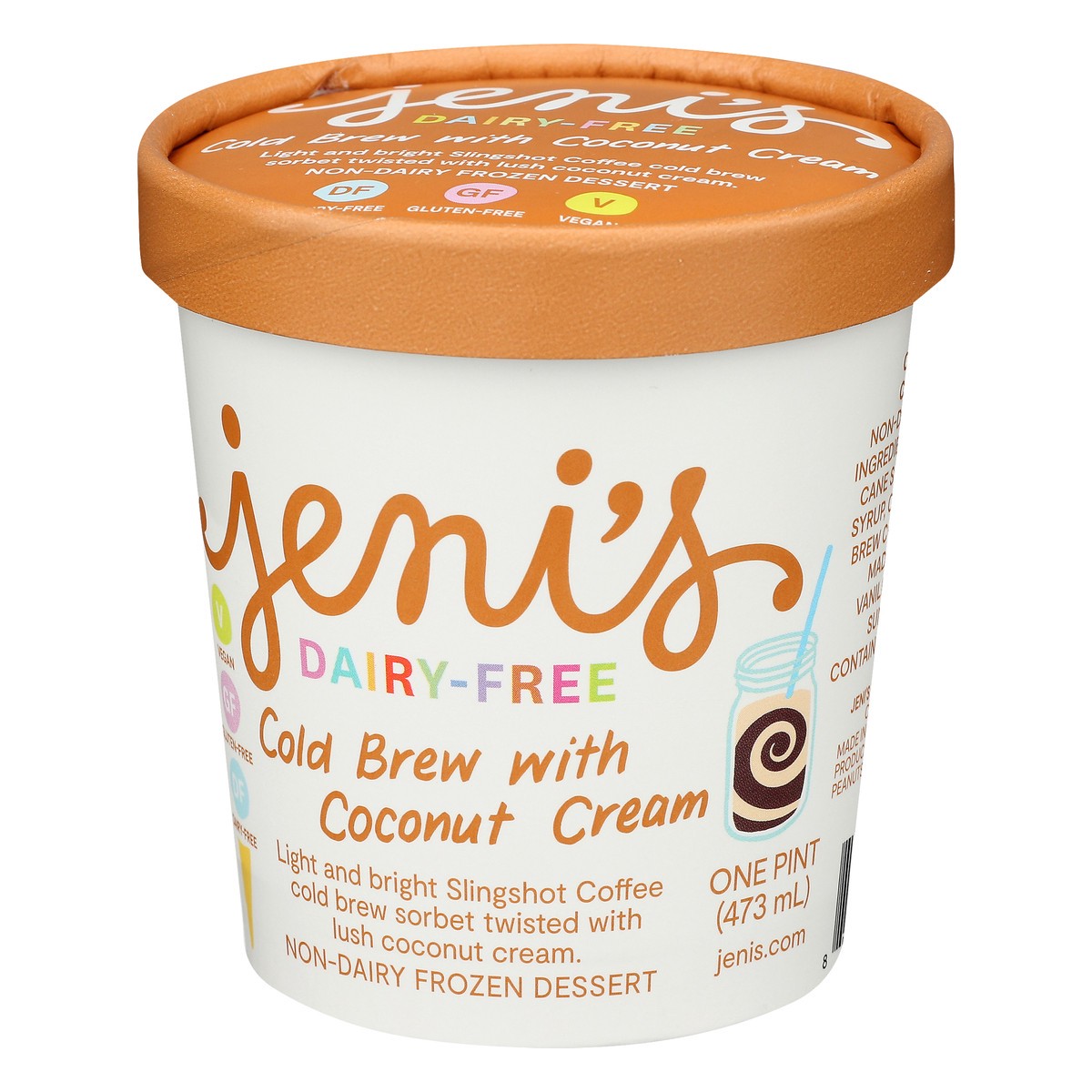 slide 9 of 9, Jeni's Dairy-Free Cold Brew With Coconut Cream Frozen Dessert 1 pt, 1 pint