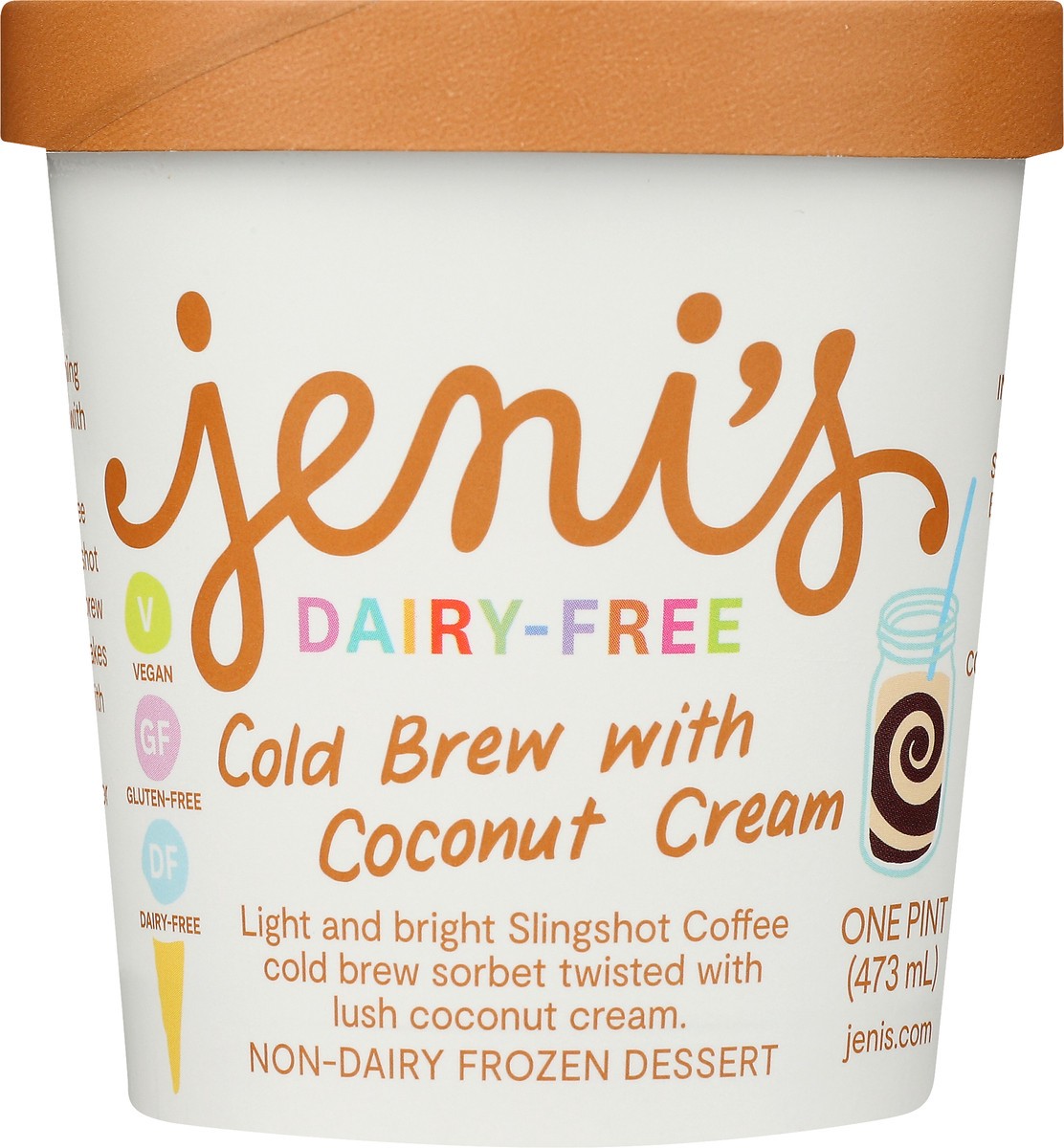 slide 2 of 9, Jeni's Dairy-Free Cold Brew With Coconut Cream Frozen Dessert 1 pt, 1 pint