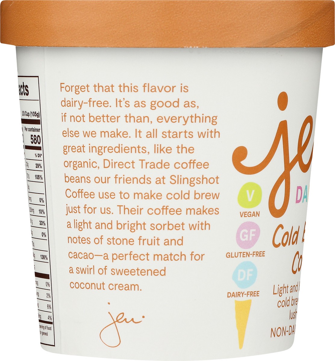 slide 7 of 9, Jeni's Dairy-Free Cold Brew With Coconut Cream Frozen Dessert 1 pt, 1 pint