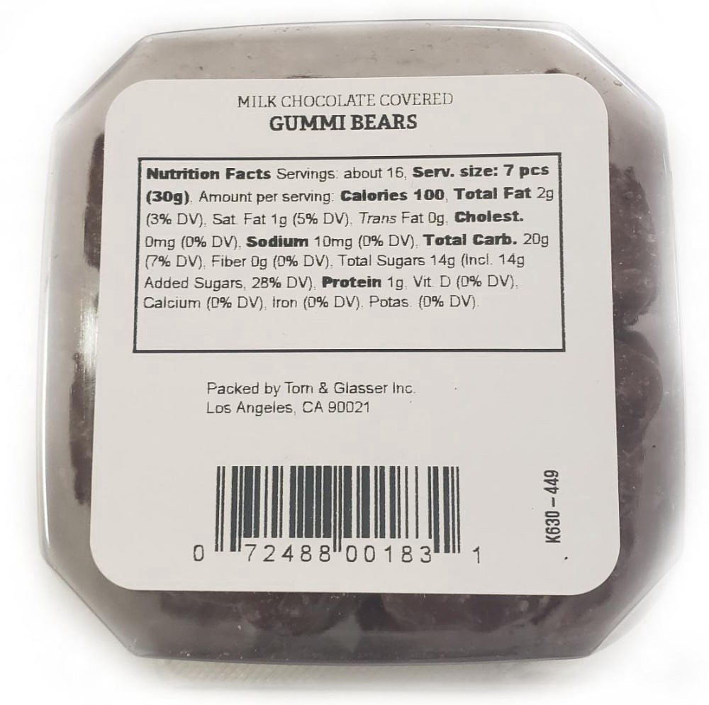 slide 2 of 2, Torn & Glasser Milk Chocolate Gummi Bears, 17 oz