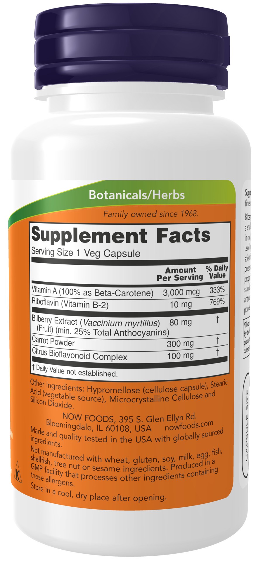 slide 2 of 4, NOW Supplements Bilberry Complex - 100 Veg Capsules, 100 ct